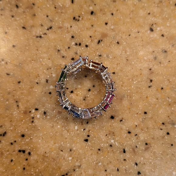 NWT Kurt Geiger Multi Color Rhinestone Ring - Picture 8 of 11